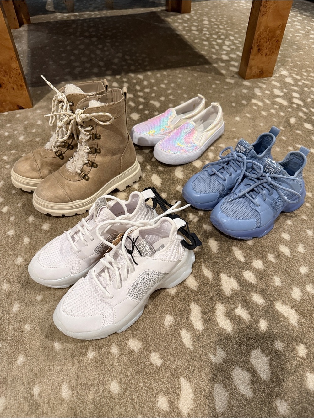 Bundle (4) Girls pairs of shoes. Size 13 and Size 1.
